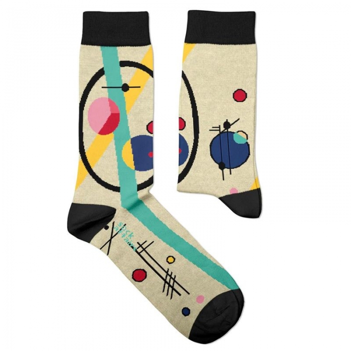 Socken Kunstwerke - Kandinsky "Kreise in einem Kreis"